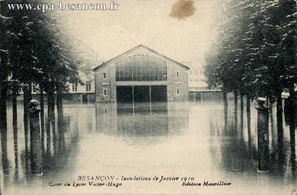 BESANÇON - Inondations de Janvier 1910 - Cour du Lycée Victor-Hugo